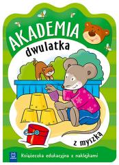 Książka - Akademia dwulatka z myszką książeczka edukacyjna z naklejkami