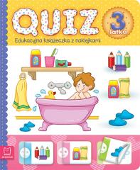 Książka - Quiz 3-latka edukacyjna książeczka z naklejkami