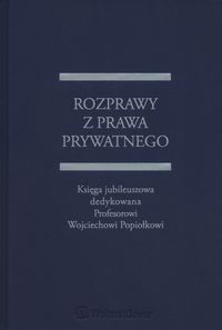 Książka - Rozprawy z prawa prywatnego