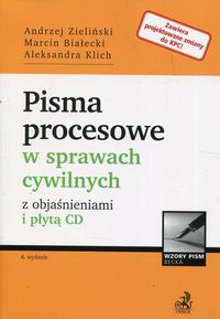 Książka - Pisma procesowe w sprawach cywilnych z objaśnieniami i płytą CD