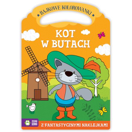 Książka - Kot w butach bajkowe kolorowanki