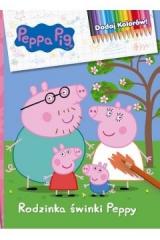 Książka - Rodzinka świnki peppy Świnka Peppa dodaj kolorów