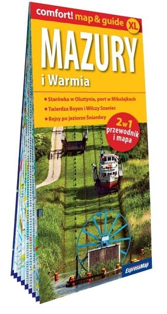 Mazury i Warmia 2w1. Przewodnik i mapa