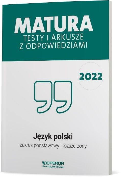 Książka - Matura 2022 Język polski Testy i arkusze ZPR