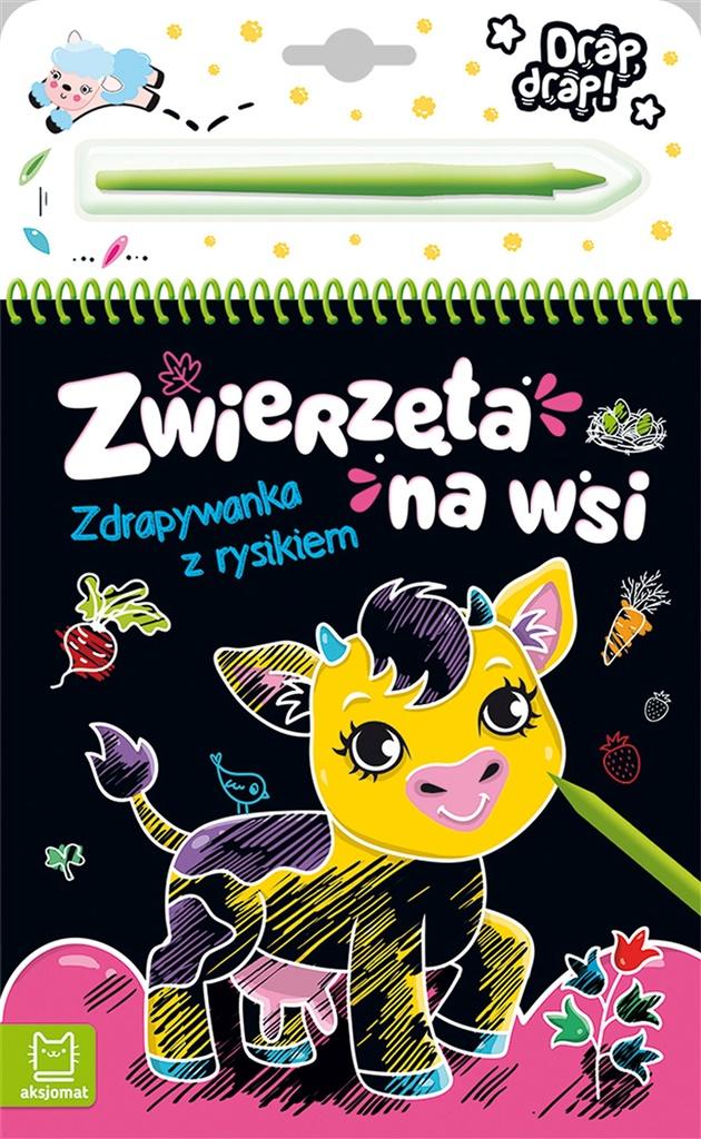 Książka - Zwierzęta na wsi. Zdrapywanka z rysikiem