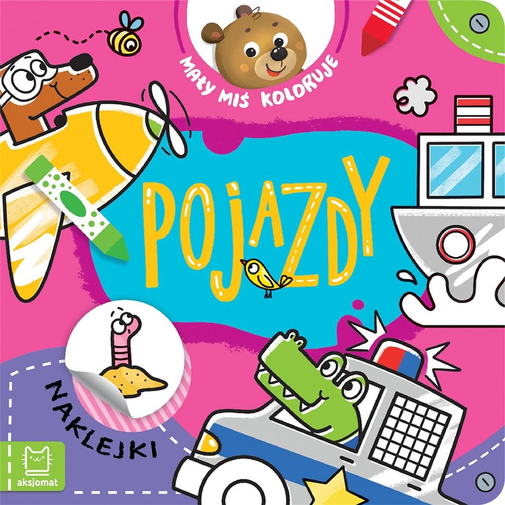 Książka - Mały miś koloruje. Pojazdy