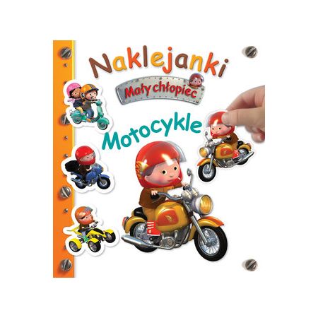 Mały chłopiec. Naklejanki. Motocykle