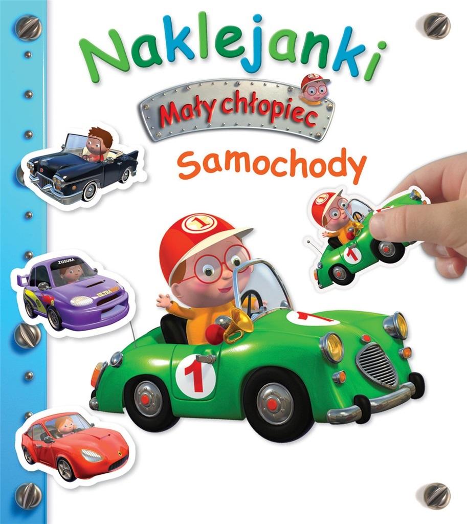 Naklejanki. Mały chłopiec. Samochody