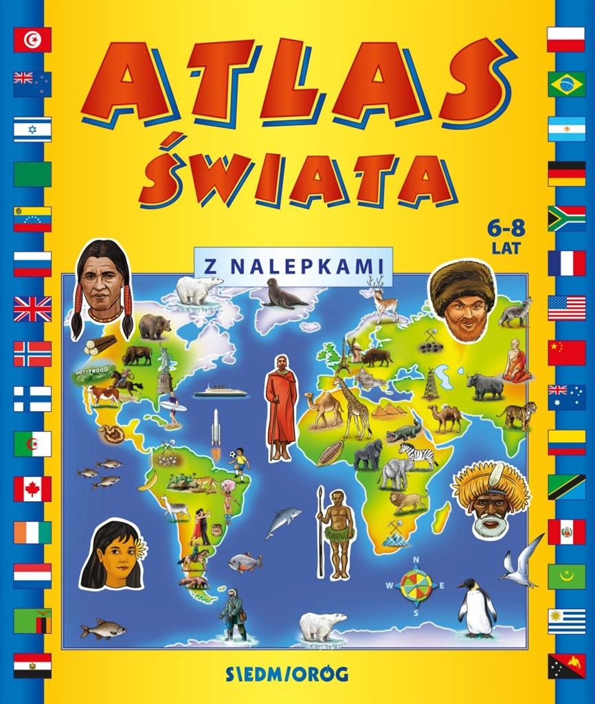 Książka - Atlas świata z nalepkami