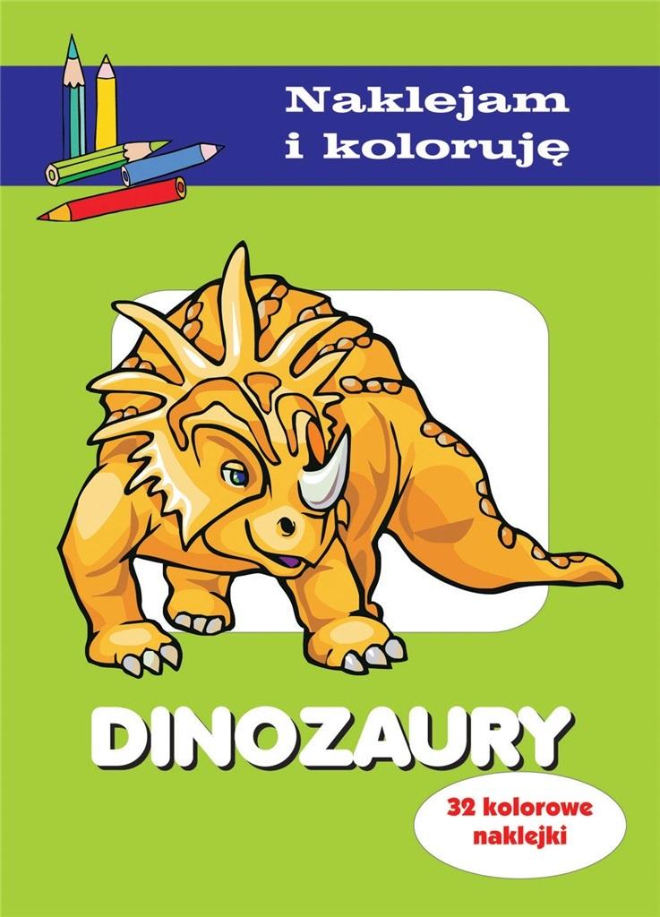 Książka - Dinozaury. Naklejam i koloruję