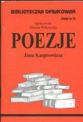 Książka - Poezje J.Kasprowicza. Biblioteczka opracowań. Nr 073