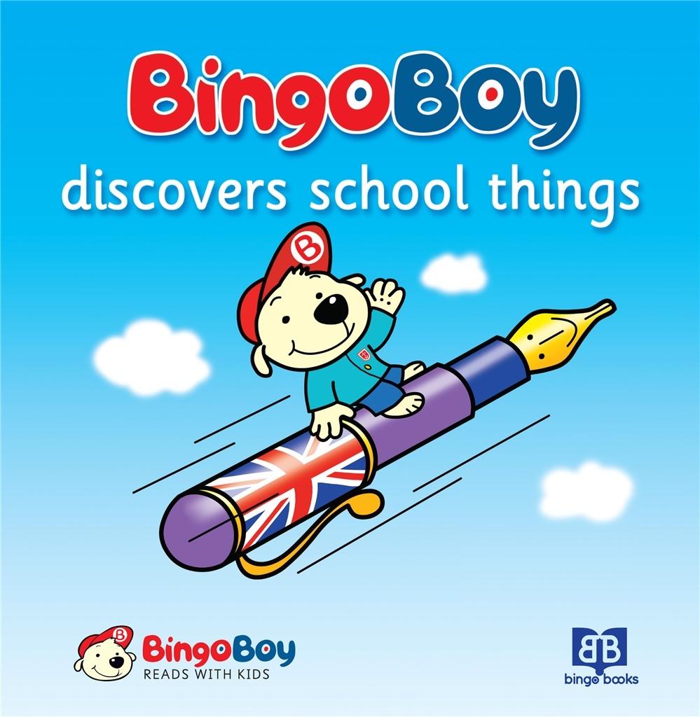 Książka - Bingo Boy discovers school things