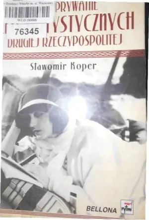 Życie prywatne elit artystycznych drugiej Rzeczypospolitej