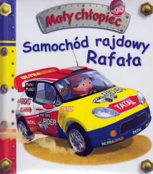 Mały chłopiec. Samochód rajdowy Rafała
