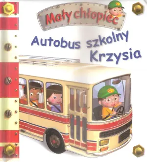 Mały chłopiec Autobus szkolny Krzysia