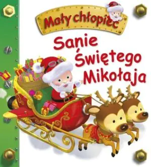 Mały chłopiec. Sanie Świętego Mikołaja