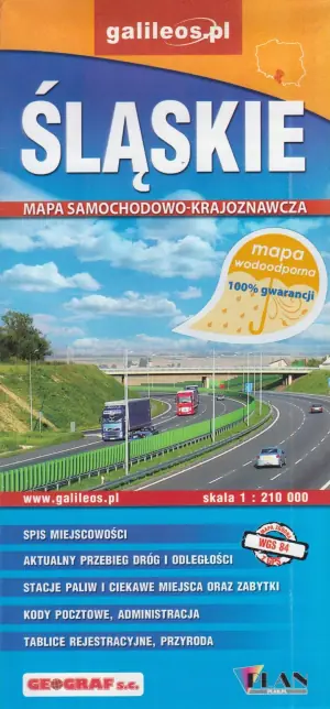 Mapa samochodowo-kraj. - Śląskie 1: 210 000 w.2014