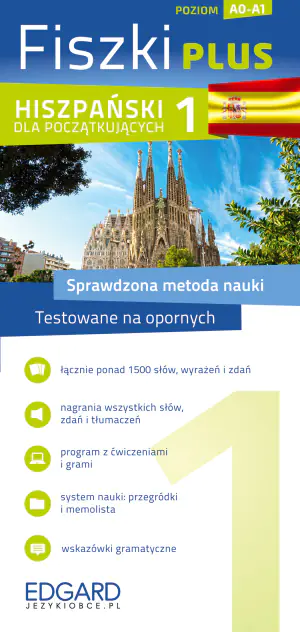 Fiszki Plus. Hiszpański dla początkujących. Część 1