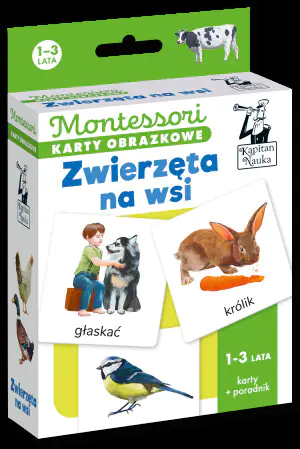 Montessori karty obrazkowe. Zwierzęta na wsi