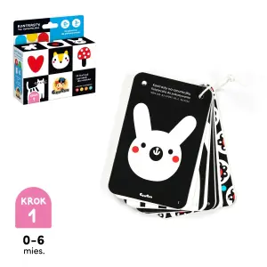 CzuCzu Kontrasty na sznureczku. Książeczka do pokazywania 0+, 3 mies.+