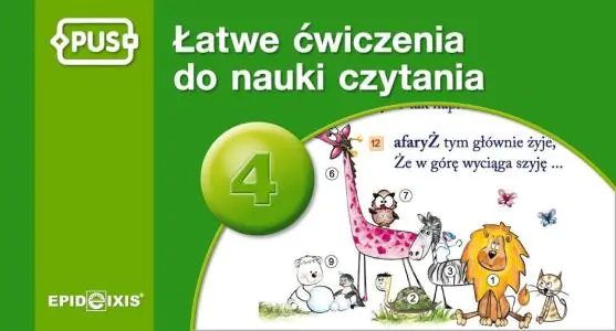 Pus. Łatwe ćwiczenia do nauki czytania. Część 4