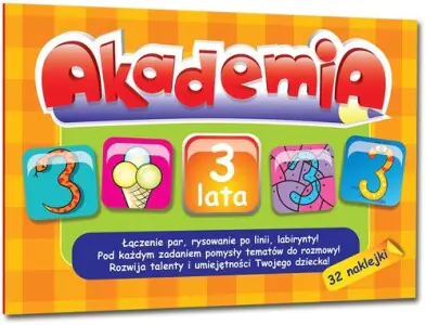 Akademia 3 lata + 32 naklejki