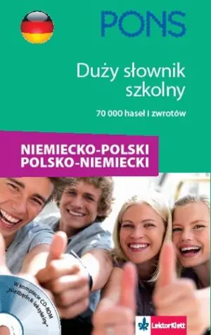 PONS Duży słownik szkolny niemiecko-polski polsko-niemiecki z płytą CD
