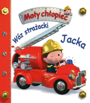 Mały chłopiec. Wóz strażacki Jacka