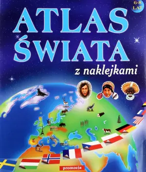Atlas świata z naklejkami