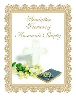 Pamiątka pierwszej komunii świętej różaniec