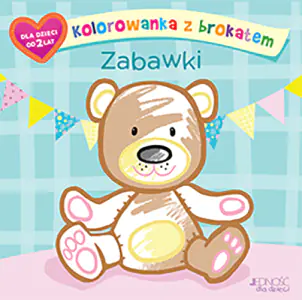 Zabawki. Kolorowanka z brokatem