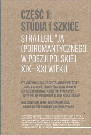 Strategie ja poromantycznego w poezji polskiej XIX-XXI wieku. Część 1. Studia i szkice