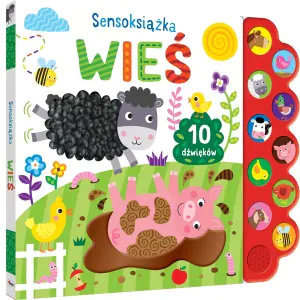 KSIĄŻECZKA Sensoryczna Dźwiękowa SENSOKSIĄŻKA WIEŚ 10 Dźwięków ZWIERZĘTA