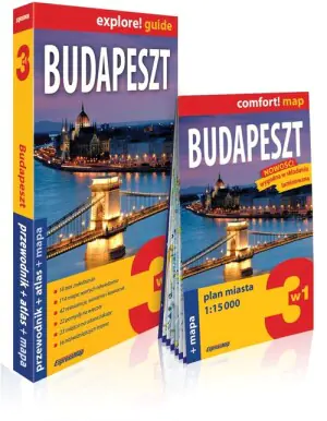 Budapeszt 3w1: Przewodnik + atlas + mapa