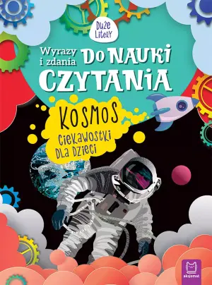Kosmos. Wyrazy i zdania do nauki czytania. Duże litery