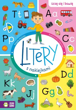 Litery z naklejkami. Uczę się i bawię