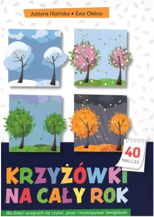 Krzyżówki na cały rok dla dzieci uczących się czytać pisać i rozwiązywać łamigłówki