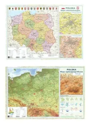 Podkładka na biurko. Mapa Polski