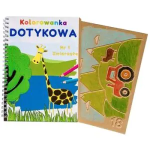 Kolorowanka dotykowa sensoryczna Zwierzęta Robot Manufacture