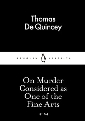 Książka - On Murder Considered as One of the Fine Arts