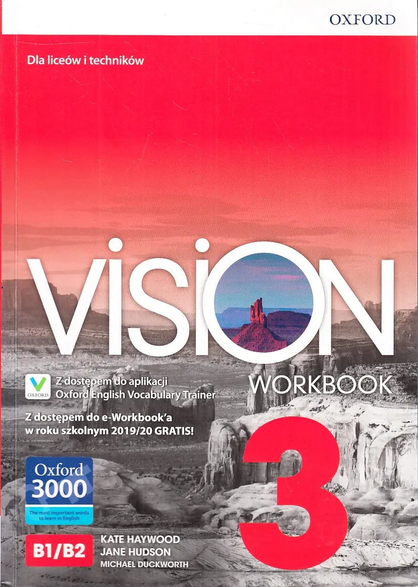 Książka - Vision 3. Zeszyt ćwiczeń z dostępem do aplikacji Oxford English Vocabulary Trainer