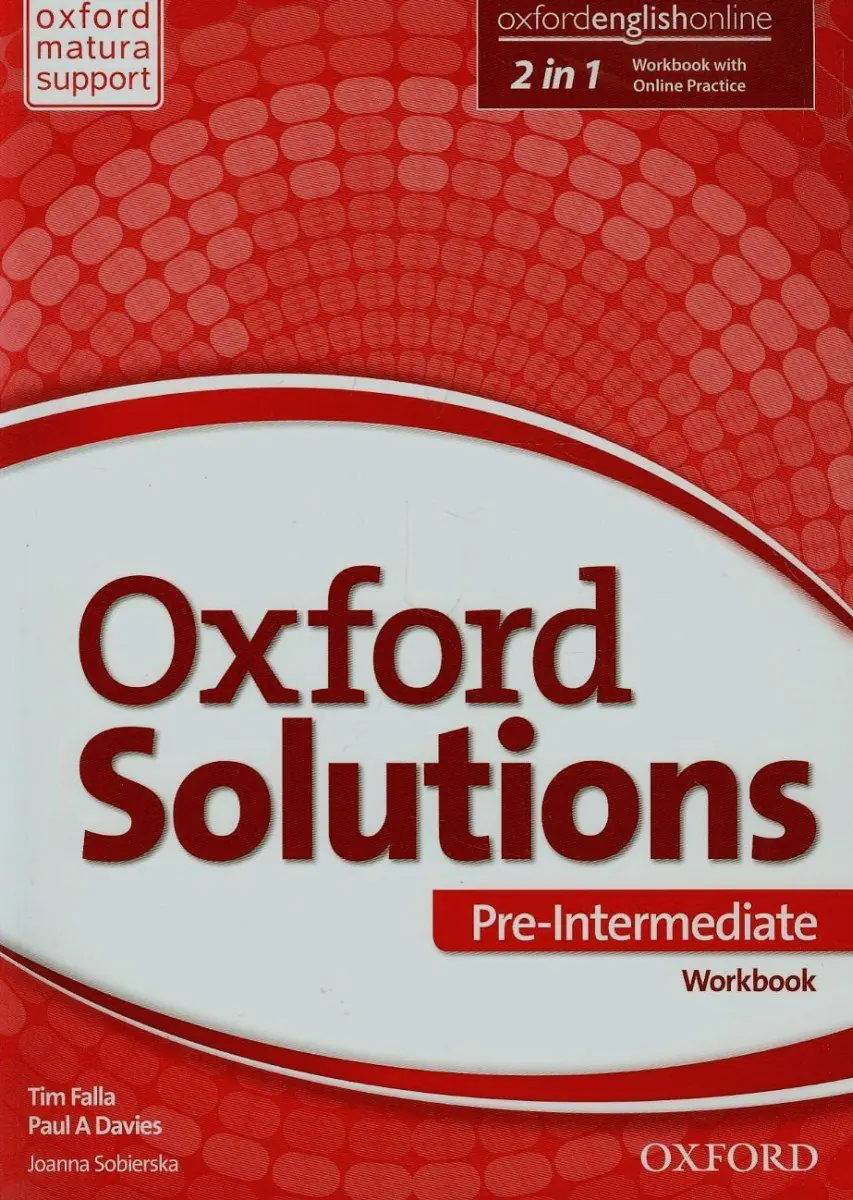 Książka - Oxford Solutions. Pre-Intermediate. Zeszyt ćwiczeń. Szkoła ponadgimnazjalna