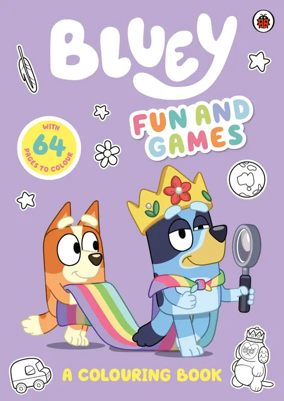 Książka - Bluey. Fun and Games Colouring Book. Official Colouring Book