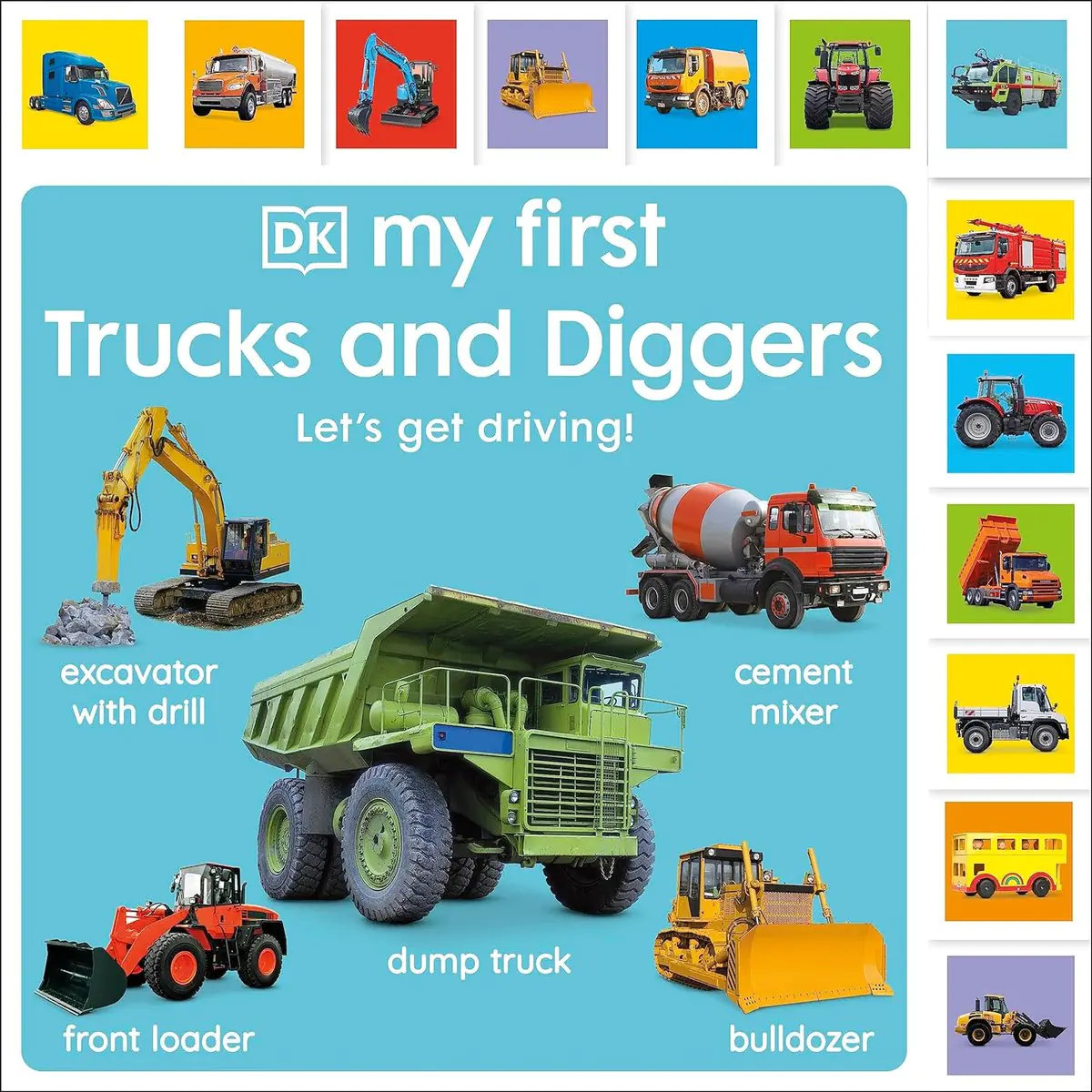 Książka - My First Trucks and Diggers. Let's Get Driving!