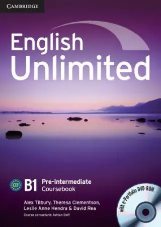 Książka - English Unlimited Pre-intermediate Coursebook with e-Portfol