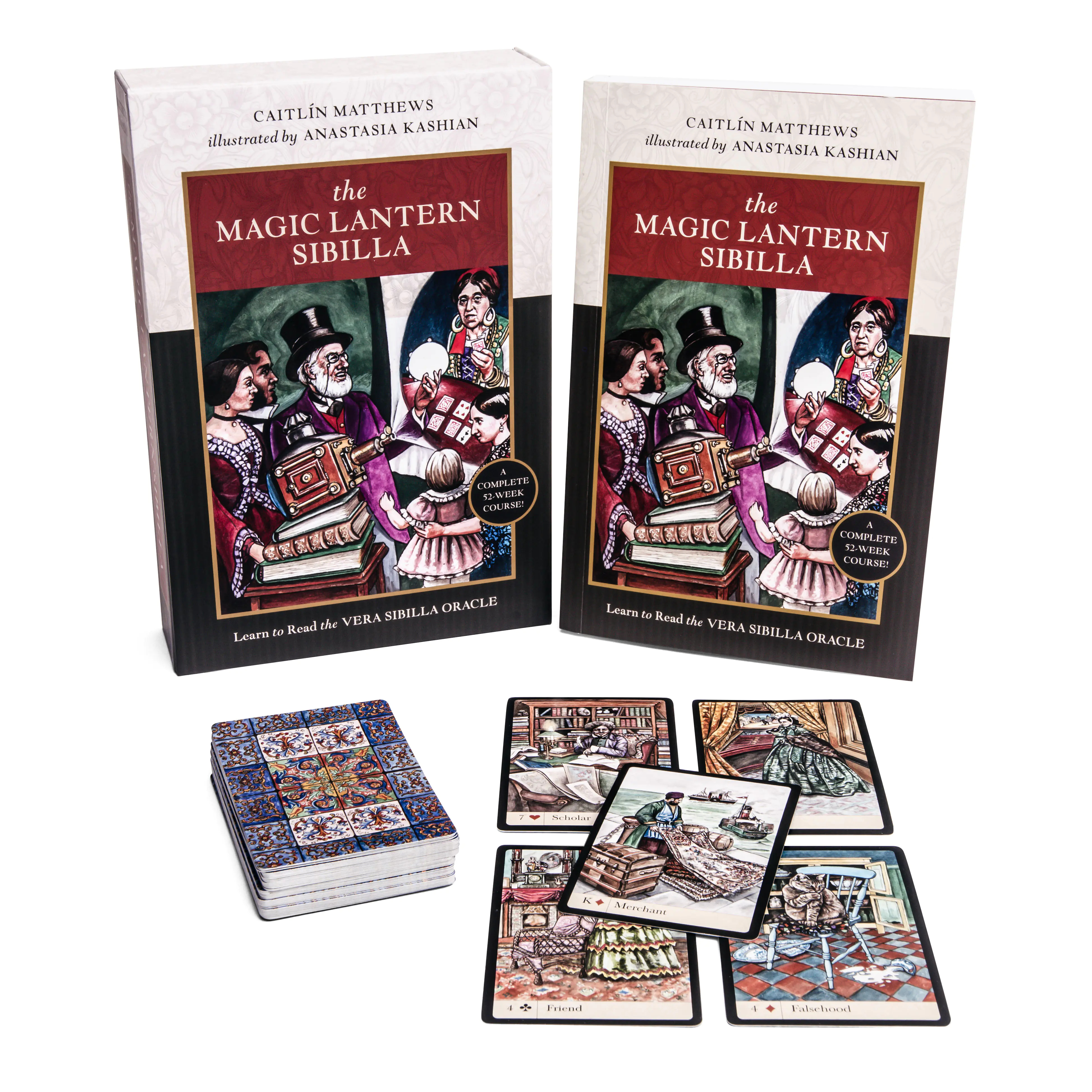 Książka - The Magic Lantern Sibilla, zestaw do nauki kart do wróżenia Vera Sibilla