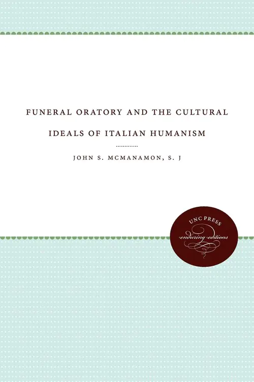 Książka - Funeral Oratory and the Cultural Ideals of Italian Humanism