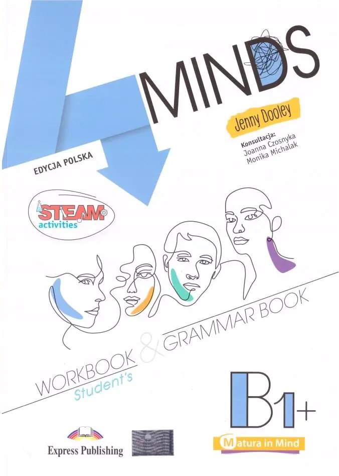 Książka - 4 Minds B1+. Student's Workbook & Grammar Book + kod DigiBook