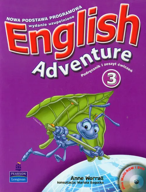 Książka - English Adventure 3 SP Podręcznik z zeszytem ćwiczeń plus Multi-ROM plus DVD. Język angielski
