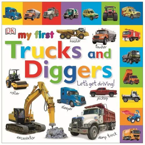 Książka - My First Trucks and Diggers Let's Get Driving